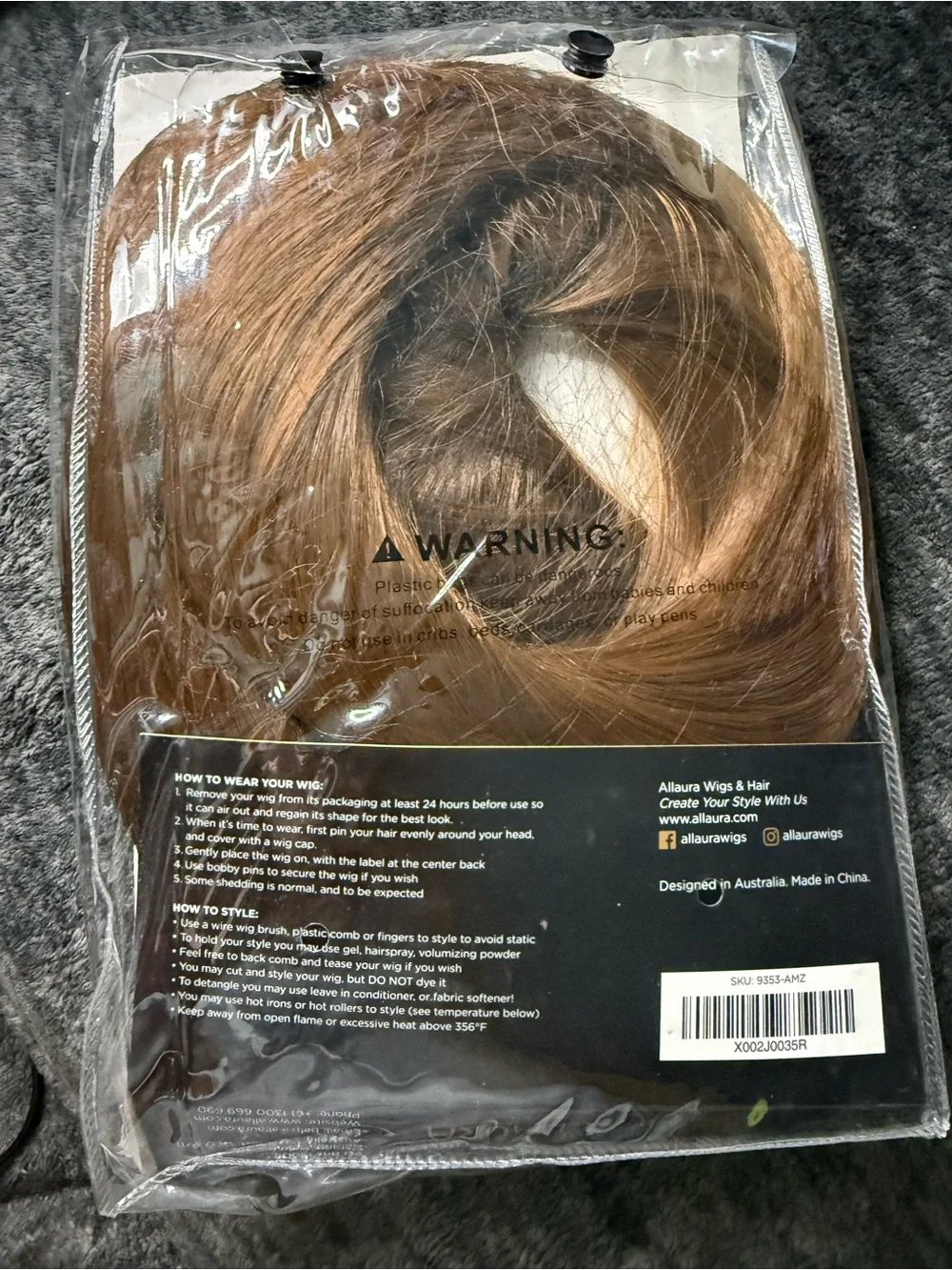 Family Cousin Long Straight Brown Wig - Women